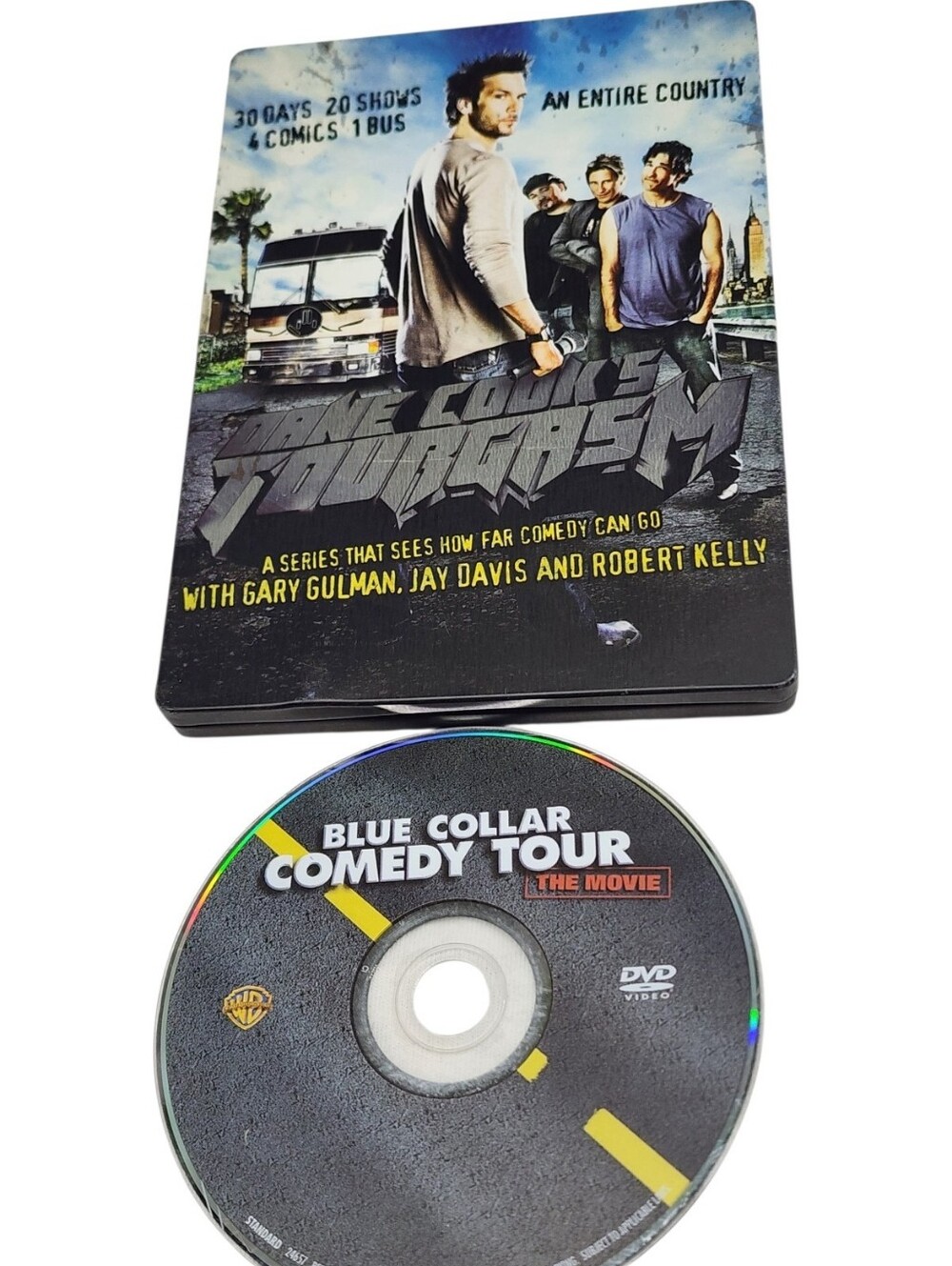 4pc Comedy DVDs - Dane Cook Steelbook Edition, Blue Collar Comedy